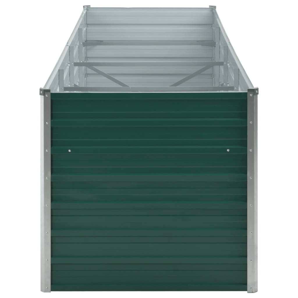 Høybed galvanisert stål 320x80x77 cm grønn
