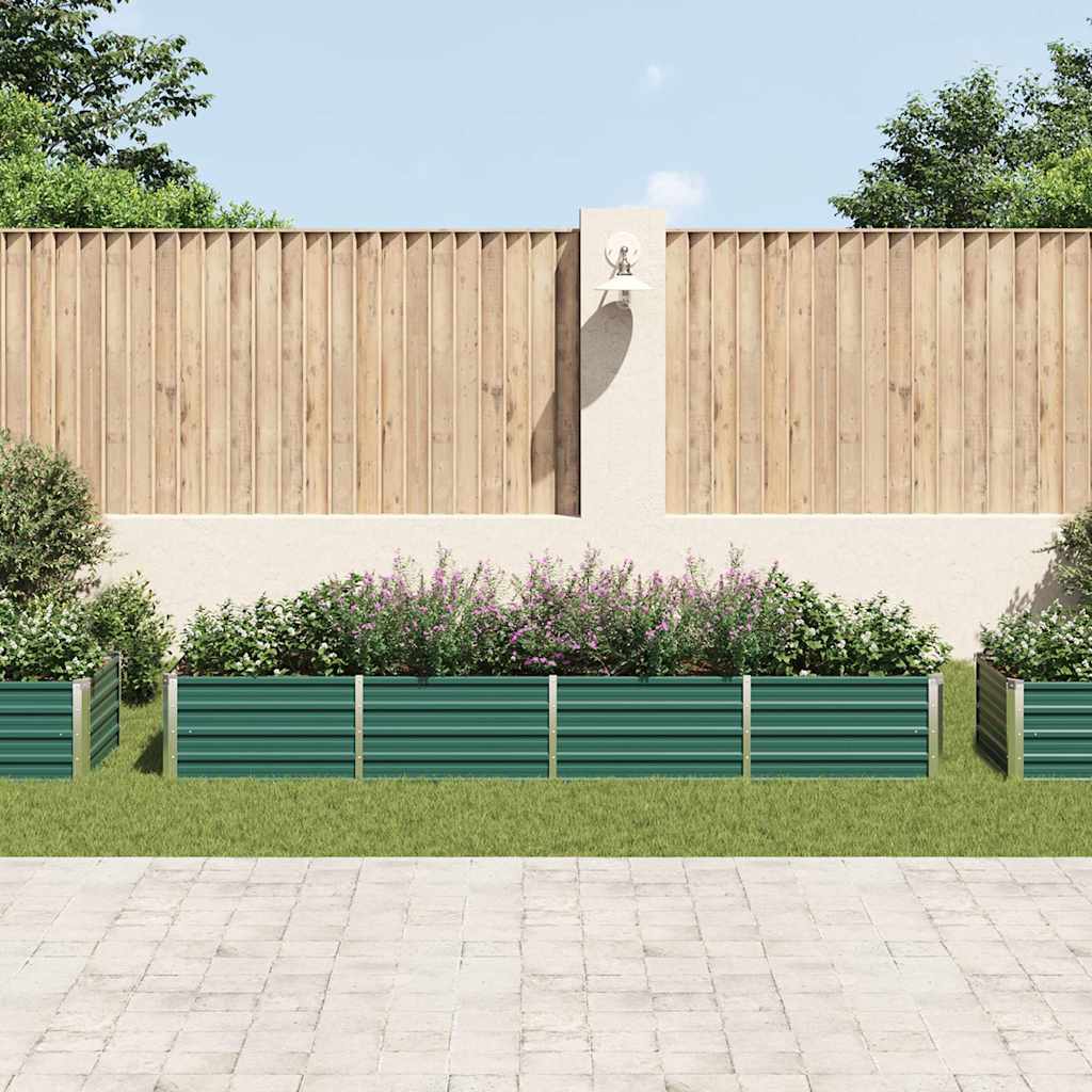 Høybed galvanisert stål 320x80x45 cm grønn