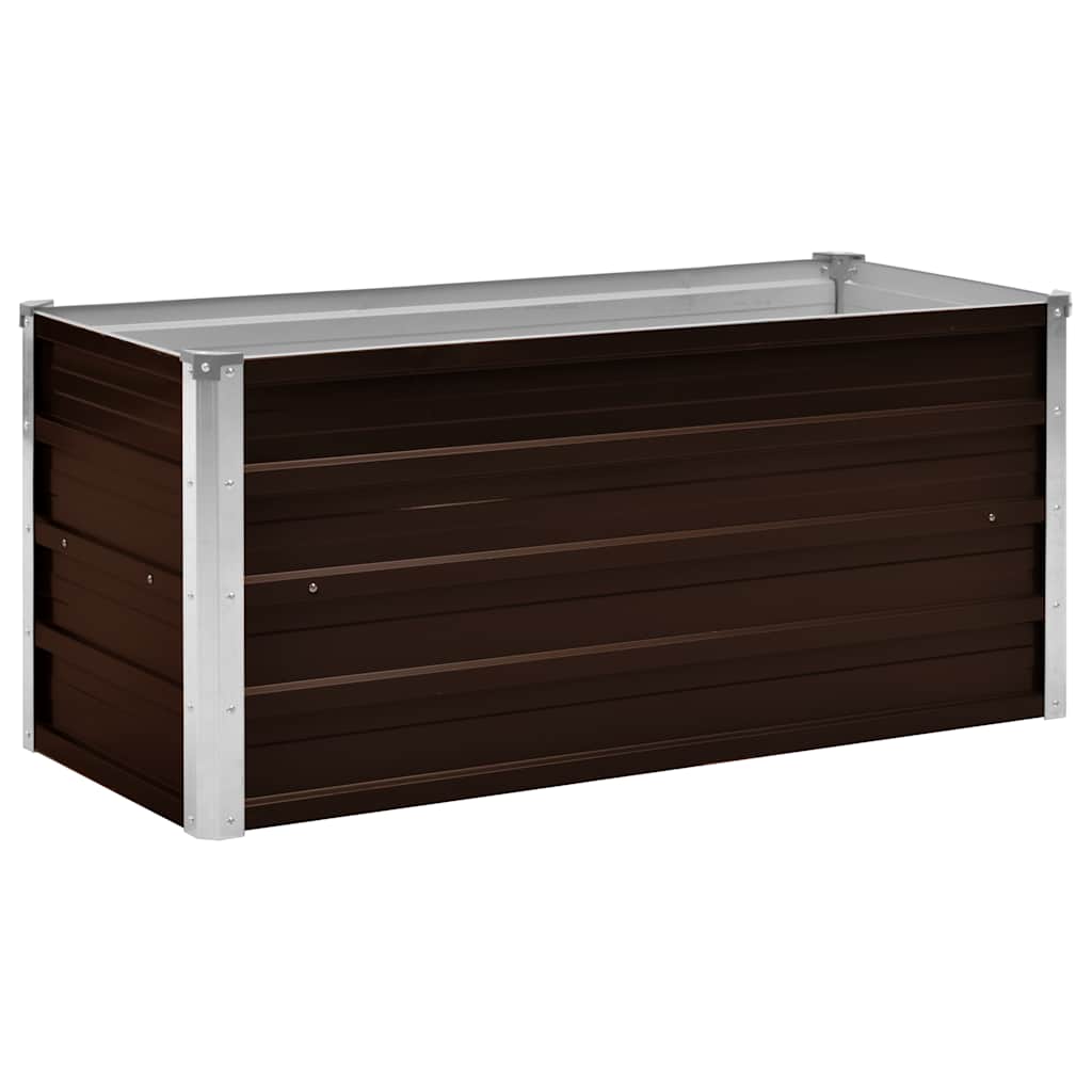 Høybed brun 100x40x45 cm galvanisert stål