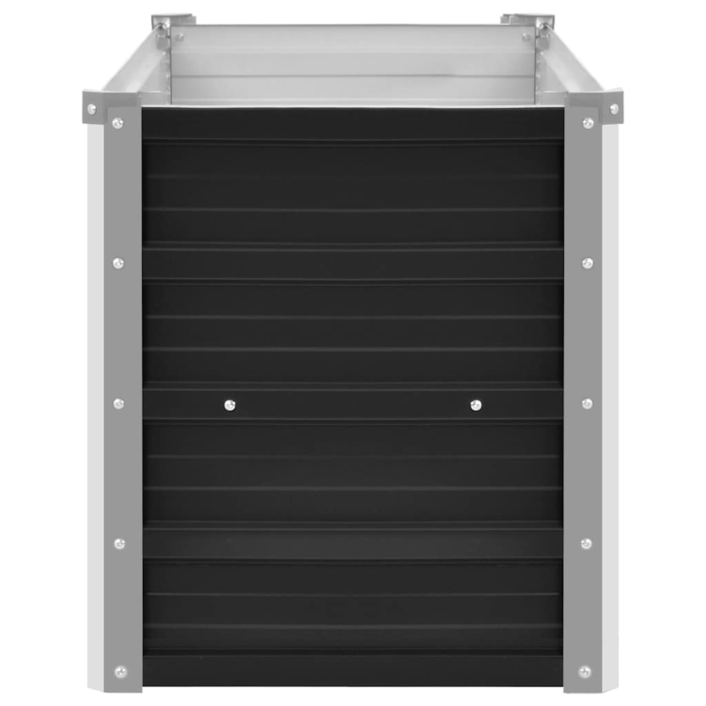 Høybed antrasitt 100x40x45 cm galvanisert stål