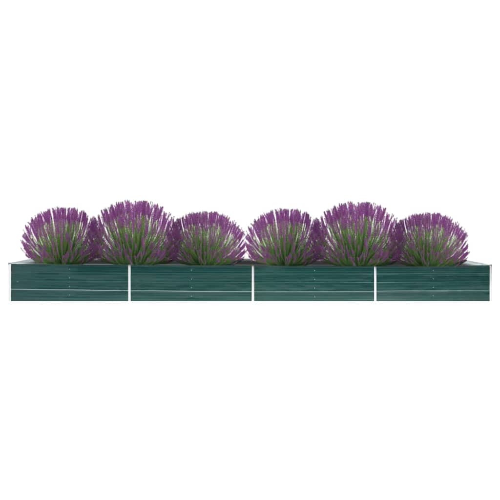 Høybed galvanisert stål 600x80x45 cm grønn