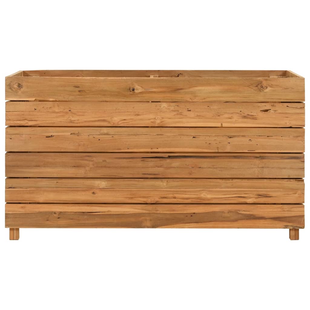Høybed 100x40x55 cm resirkulert teak og stål