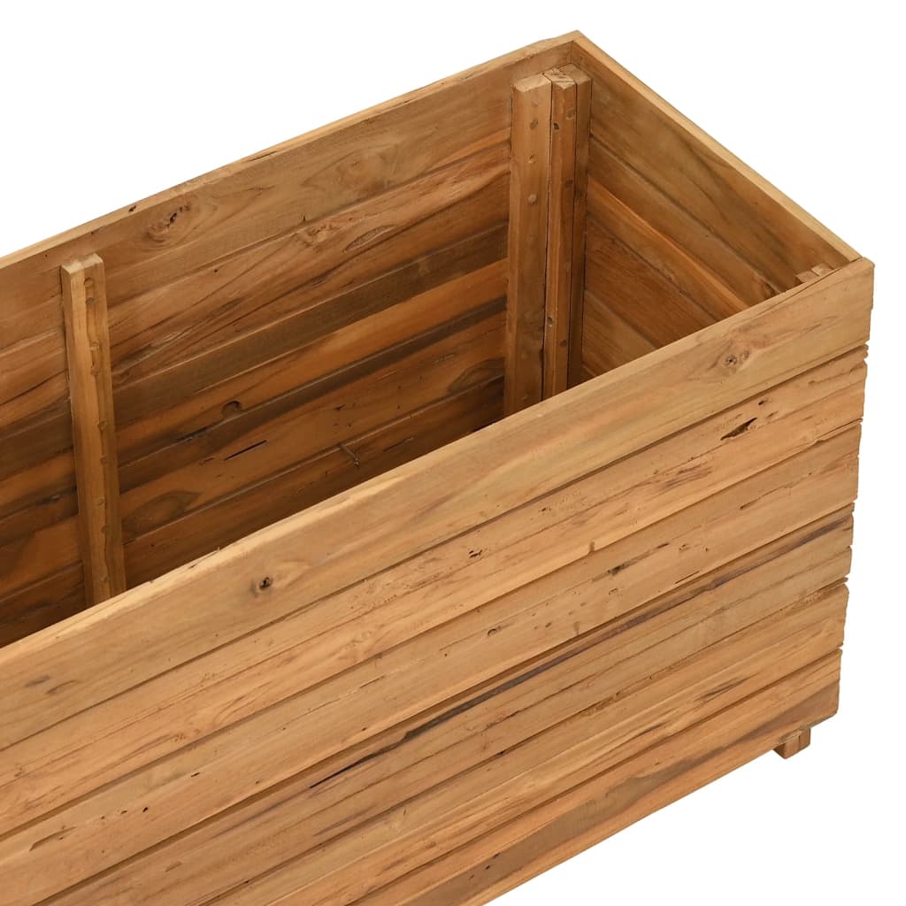 Høybed 100x40x55 cm resirkulert teak og stål