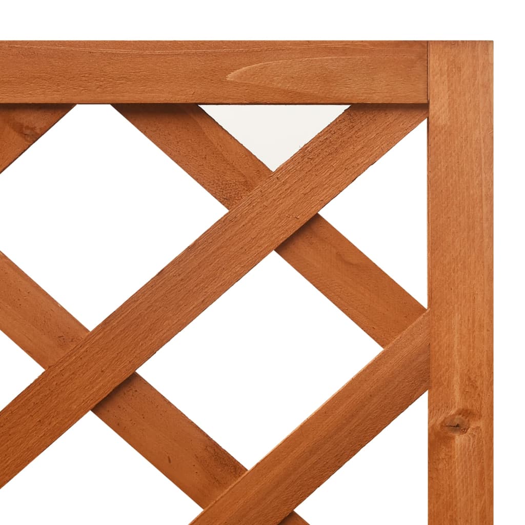 Blomsterkasse med espalier hjørne 40x40x150 cm heltre gran