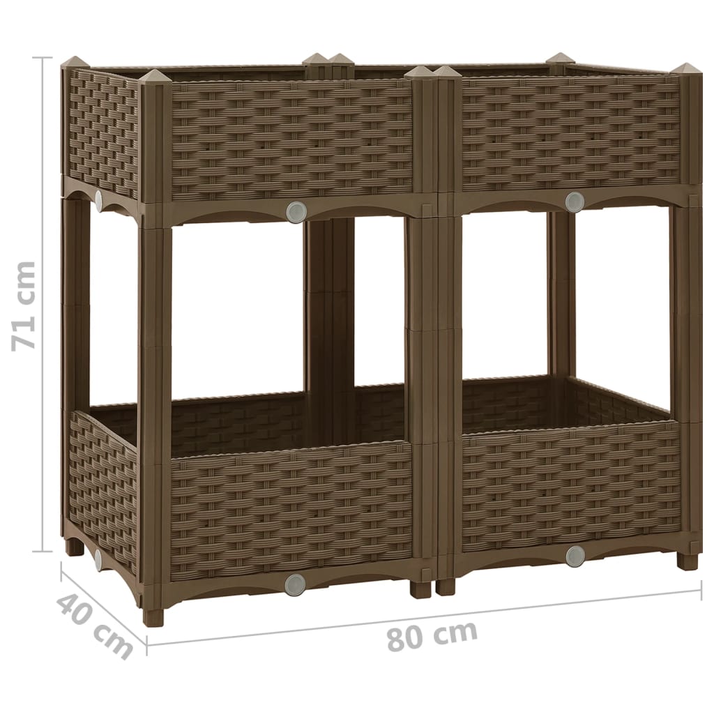 Høybed 80x40x71 cm polypropylen