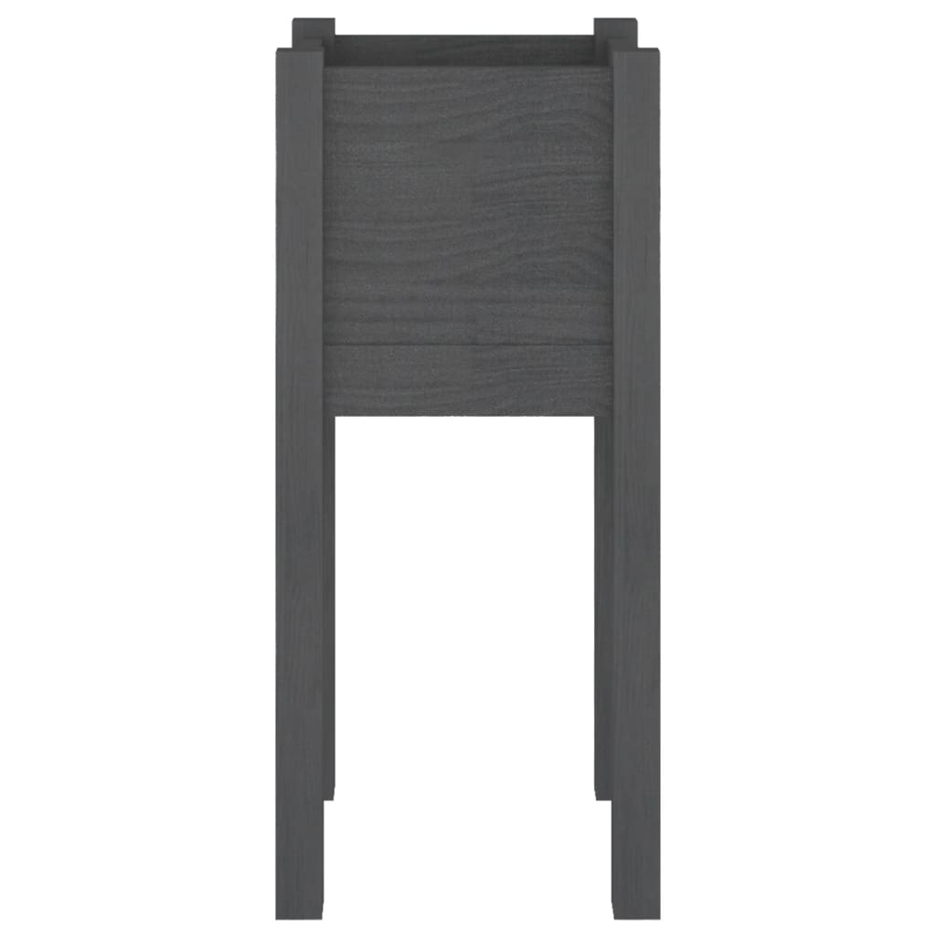 Plantekasse grå 31x31x70 cm heltre furu