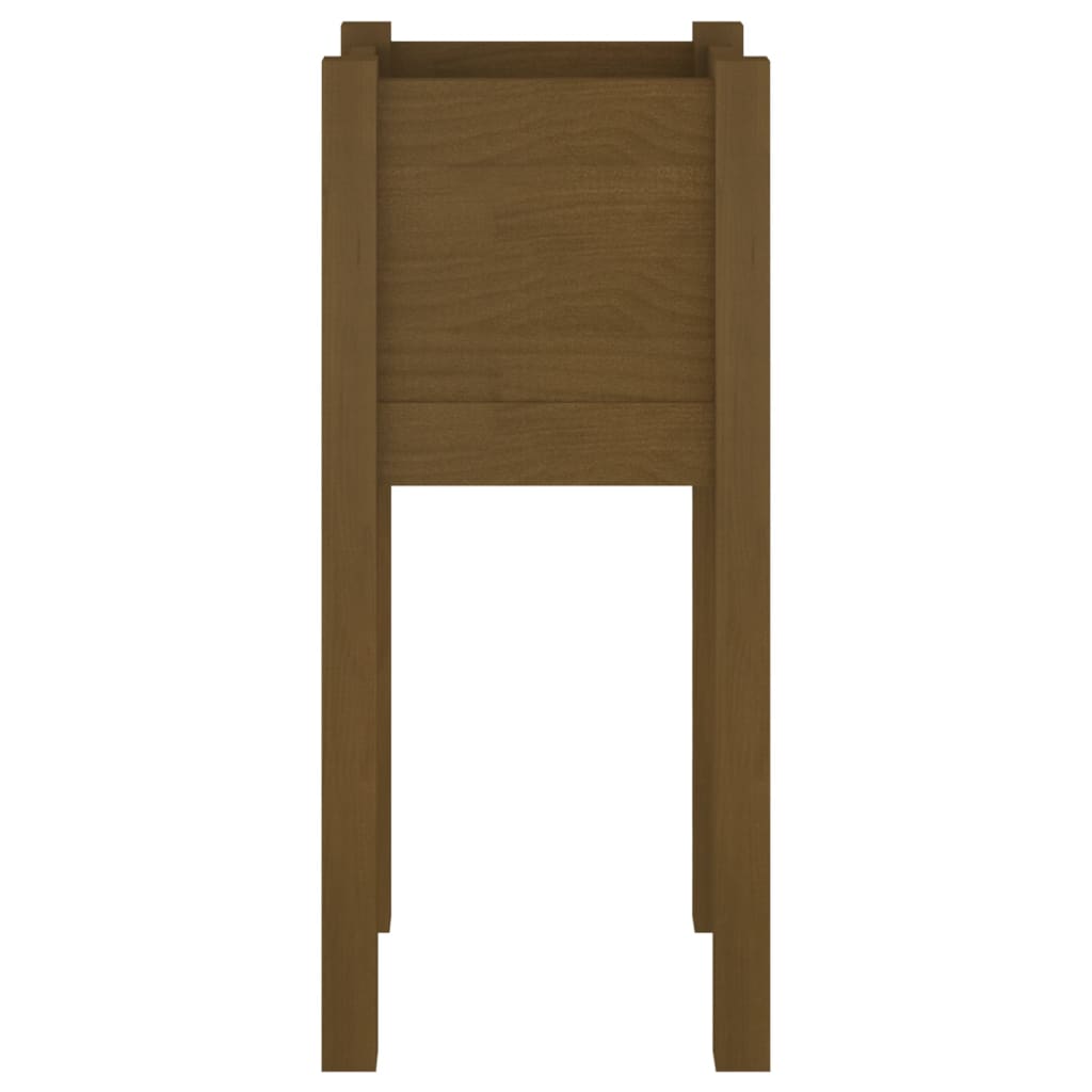 Plantekasse honningbrun 31x31x70 cm heltre furu