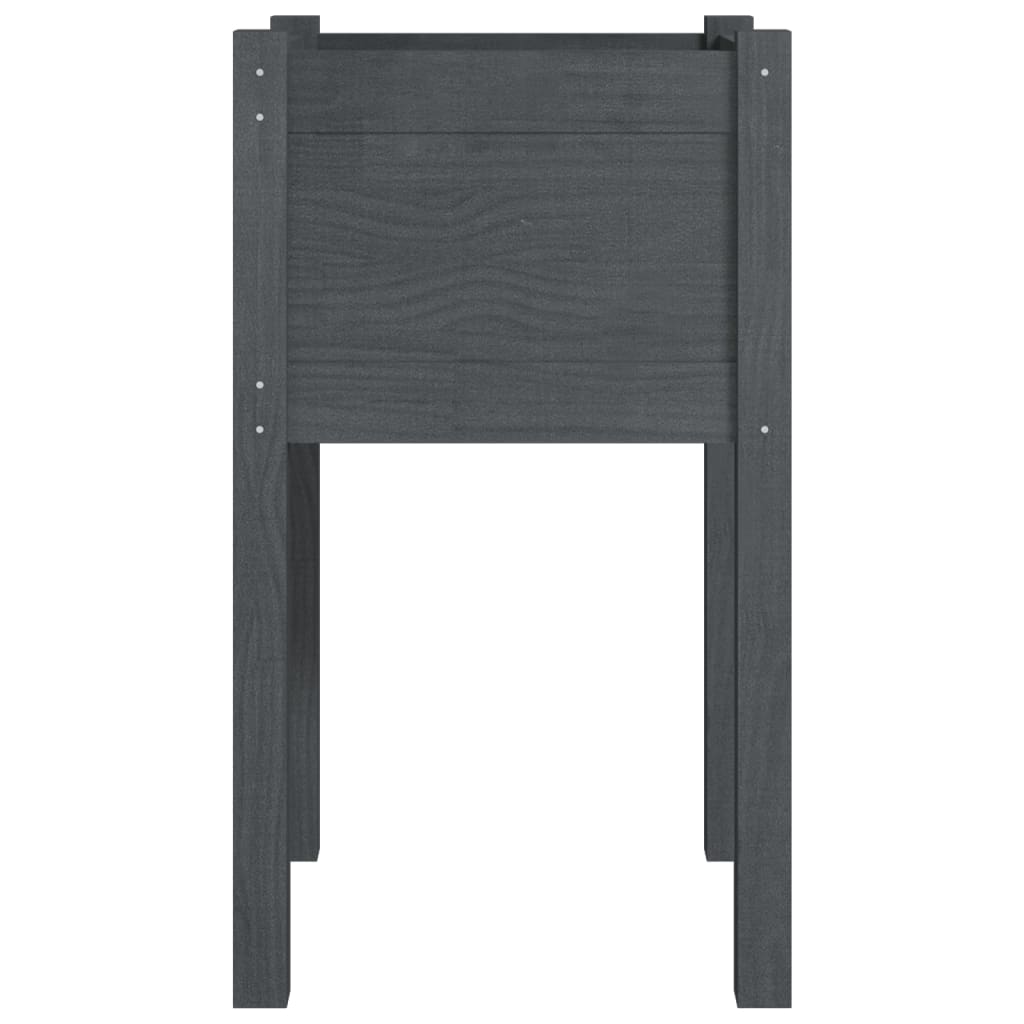 Plantekasse 40x40x70 cm heltre furu grå