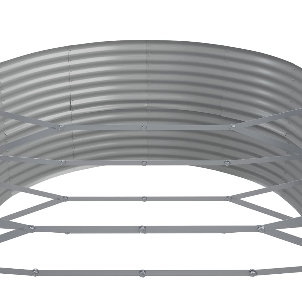 Høybed pulverlakkert stål 510x140x68 cm sølv