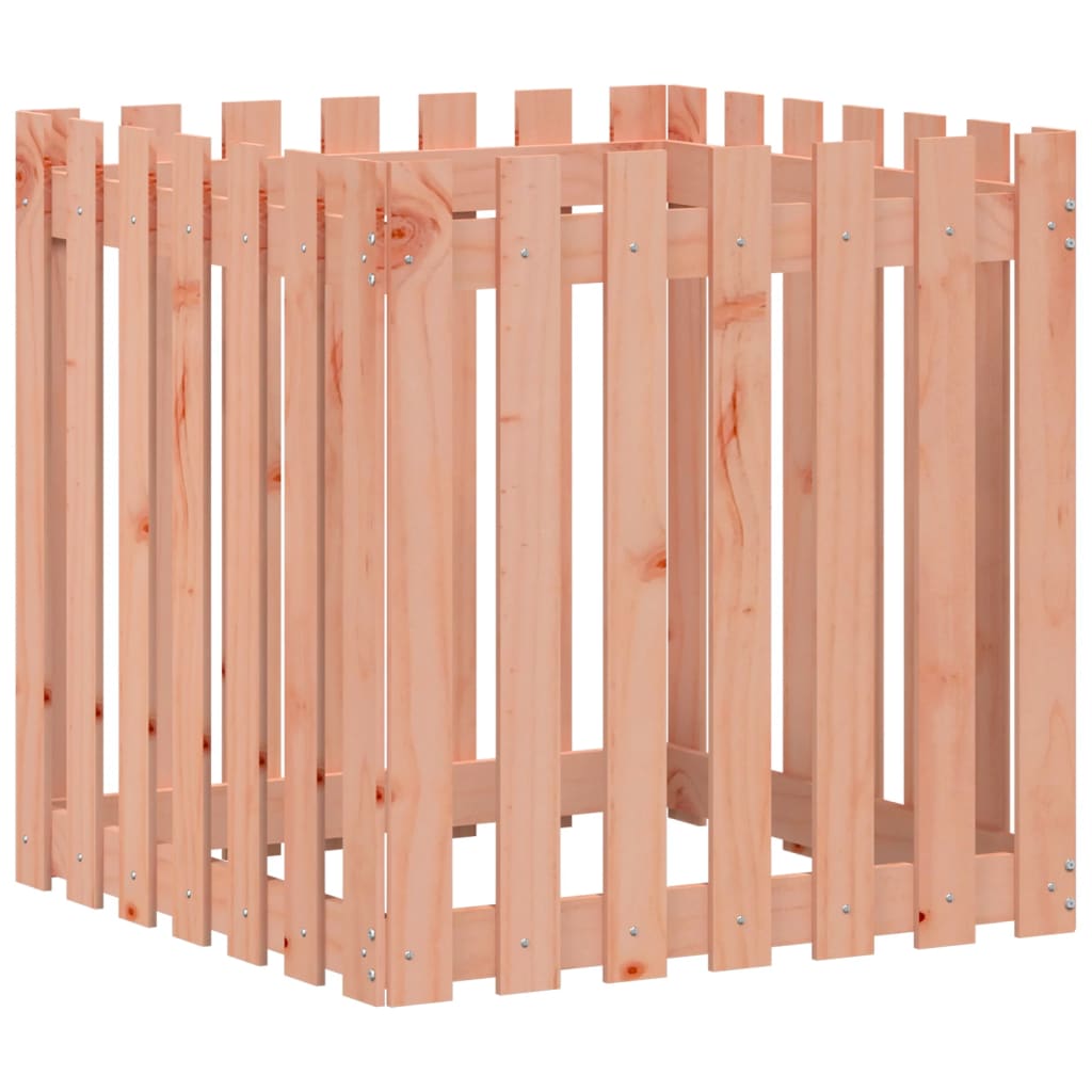 Plantekasse med gjerdedesign 70x70x70 cm heltre douglasgran