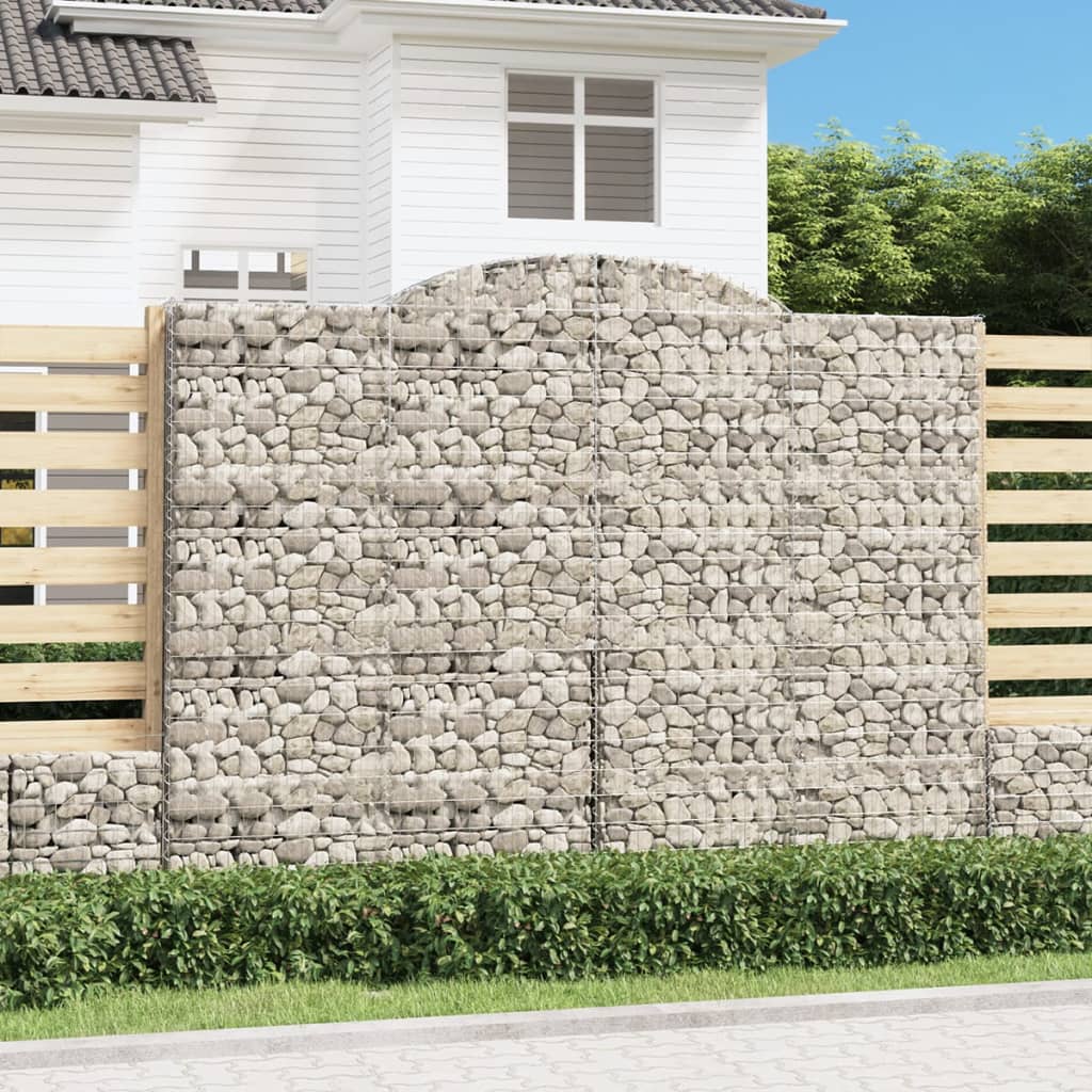 Gabionkurver buede 10 stk 300x50x220/240 cm galvanisert jern