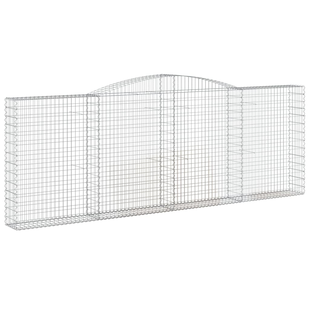 Gabionkurver buede 7 stk 400x30x140/160 cm galvanisert jern