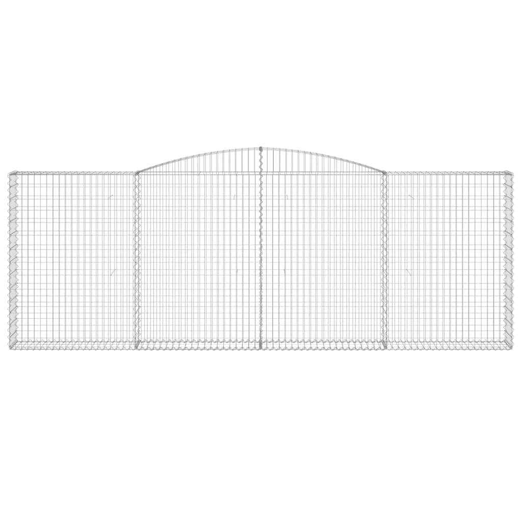 Gabionkurver buede 7 stk 400x30x140/160 cm galvanisert jern