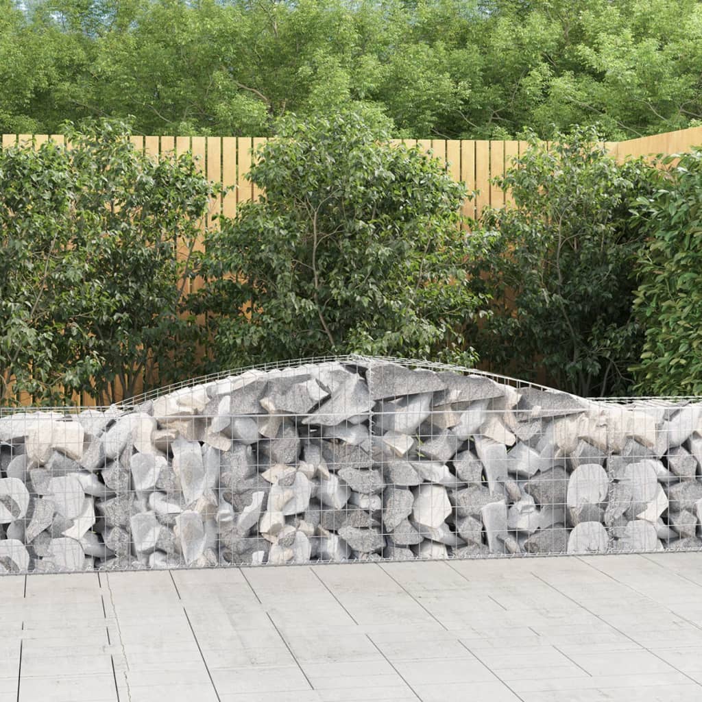 Gabionkurver buede 25 stk 400x50x60/80 cm galvanisert jern