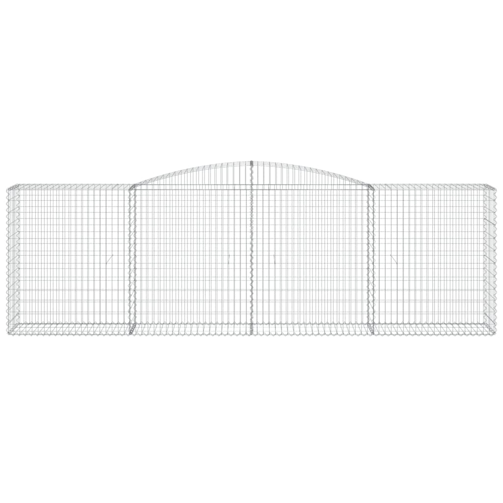 Gabionkurver buede 2 stk 400x50x120/140 cm galvanisert jern
