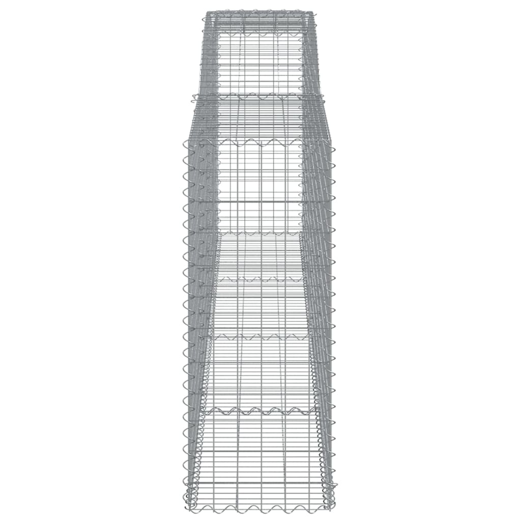 Gabionkurver buede 2 stk 400x50x120/140 cm galvanisert jern