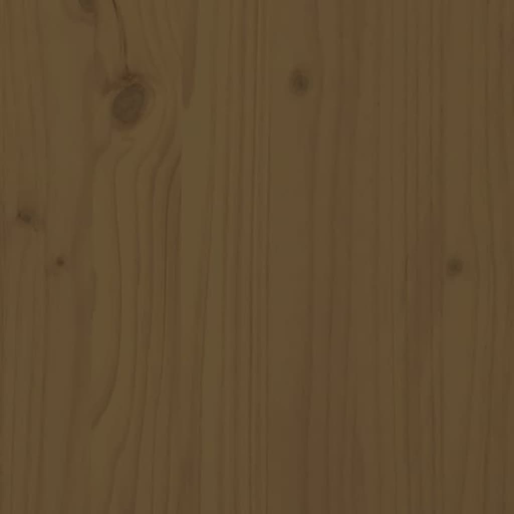 Plantekasse med hylle honningbrun 54x54x81 cm heltre furu