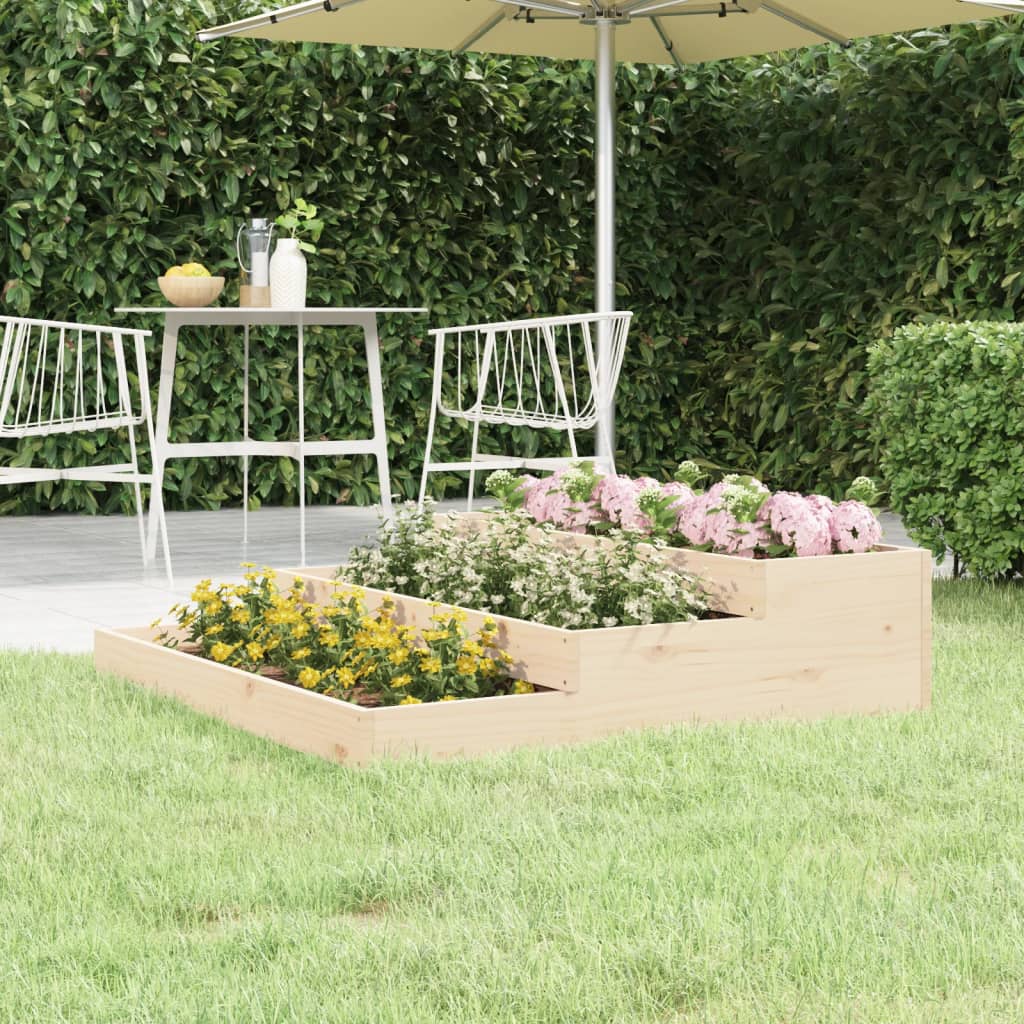 Plantekasse 107x107x27 cm heltre furu