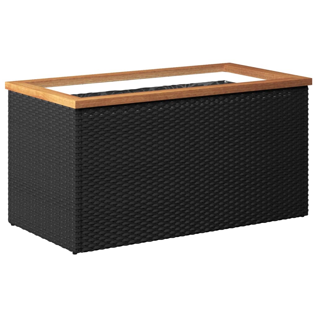 Plantekasse svart 80x40x40 cm polyrotting