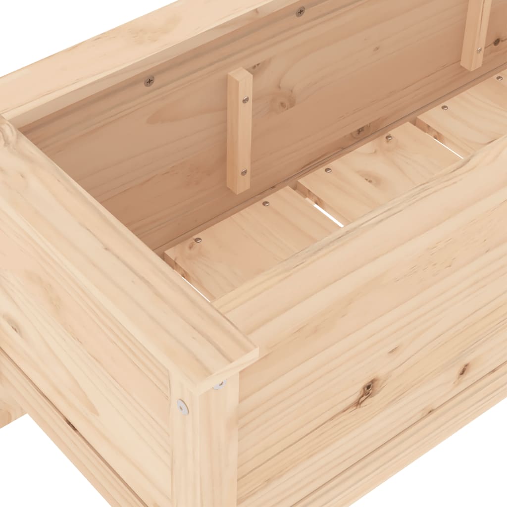 Høybed for hage 199,5x40x39 cm heltre furu