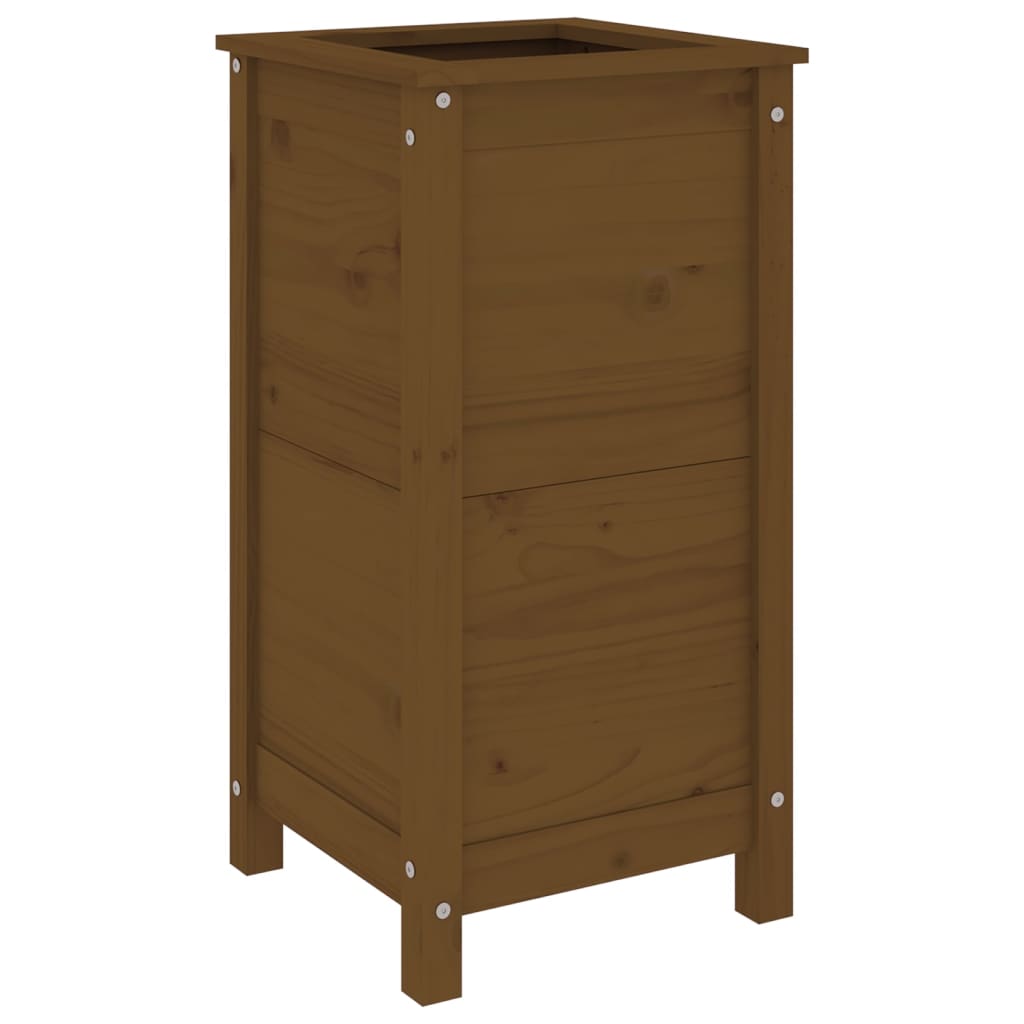 Plantekasse honningbrun 40x40x78 cm heltre furu