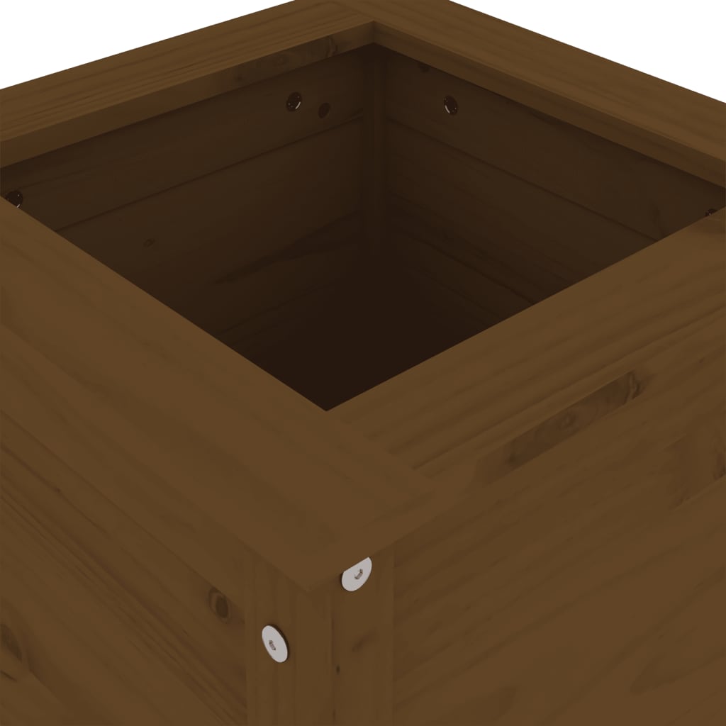 Plantekasse honningbrun 40x40x78 cm heltre furu