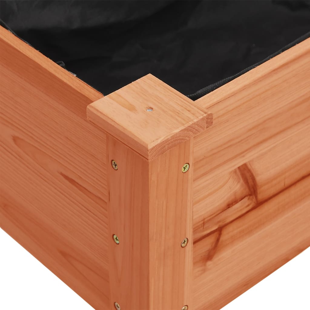 Plantekasse med foring brun 203x53x76 cm heltre gran
