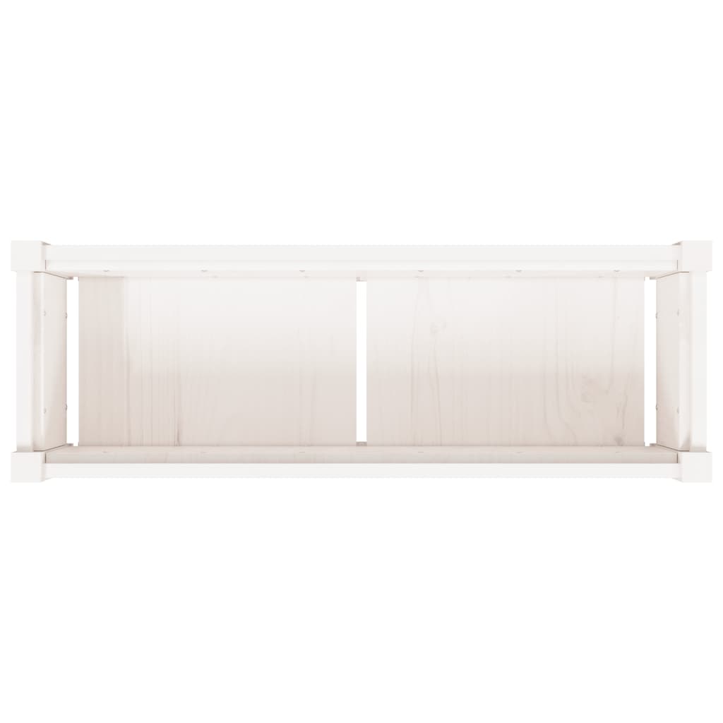 Hageplantekasse hvit 90x31x31 cm heltre furu