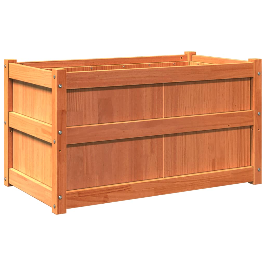 Hageplantekasse voksbrun 90x50x50 cm heltre furu