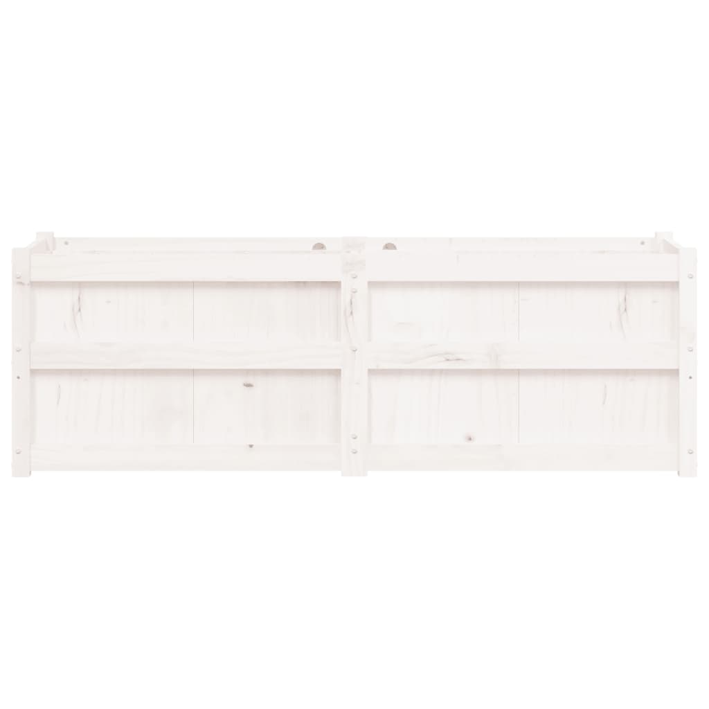 Plantekasse hvit 150x50x50 cm heltre furu