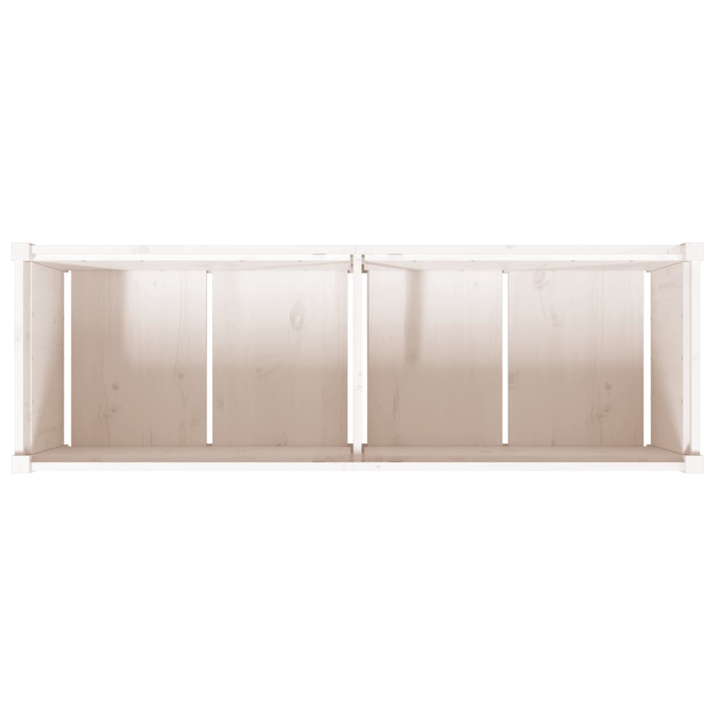 Plantekasse hvit 150x50x50 cm heltre furu