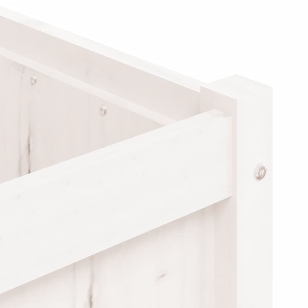 Plantekasse hvit 150x50x50 cm heltre furu