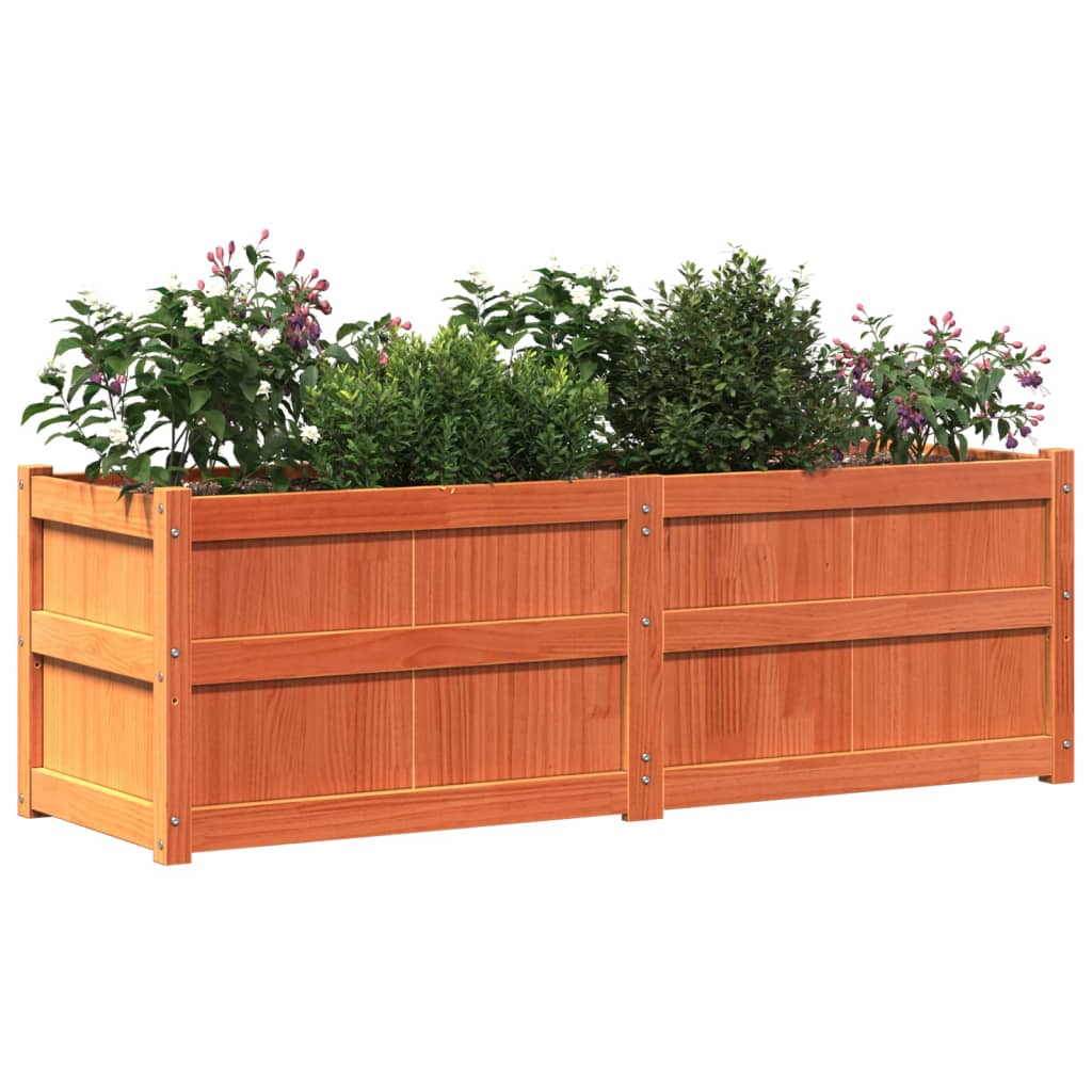 Hageplantekasse voksbrun 150x50x50 cm heltre furu