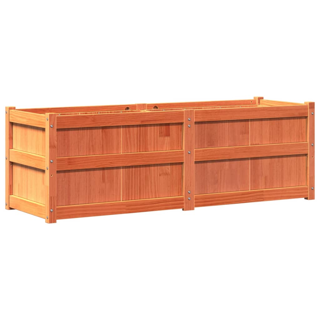 Hageplantekasse voksbrun 150x50x50 cm heltre furu