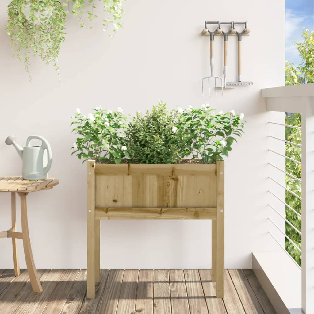 Hageplantekasse med ben 70x31x70 cm impregnert furu