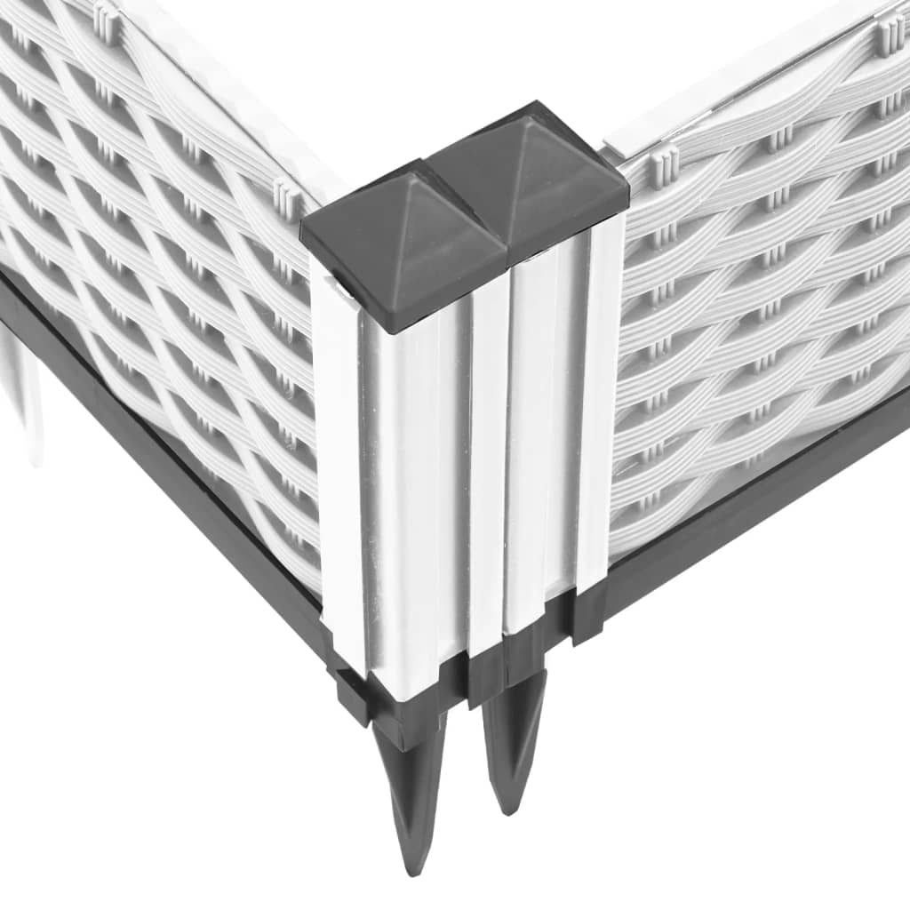 Plantekasse med plugger hvit 125x40x28,5 cm PP