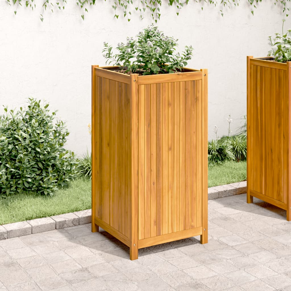 Plantekasse med foring 50x50x100 cm helte akasie