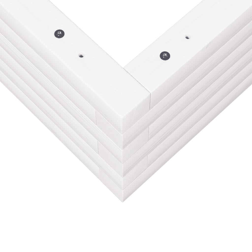 Plantekasse hvit 60x60x23 cm heltre furu