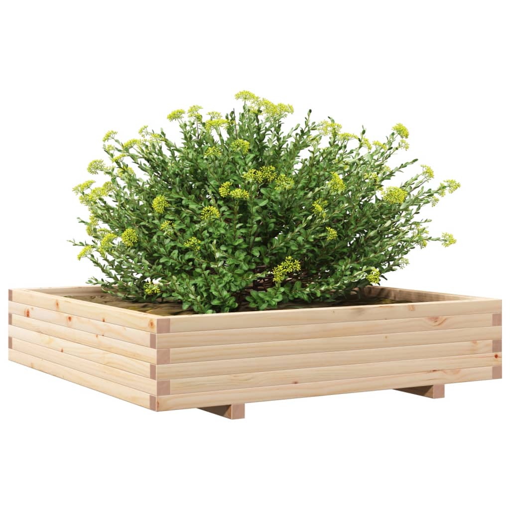 Plantekasse 110x110x26,5 cm heltre furu