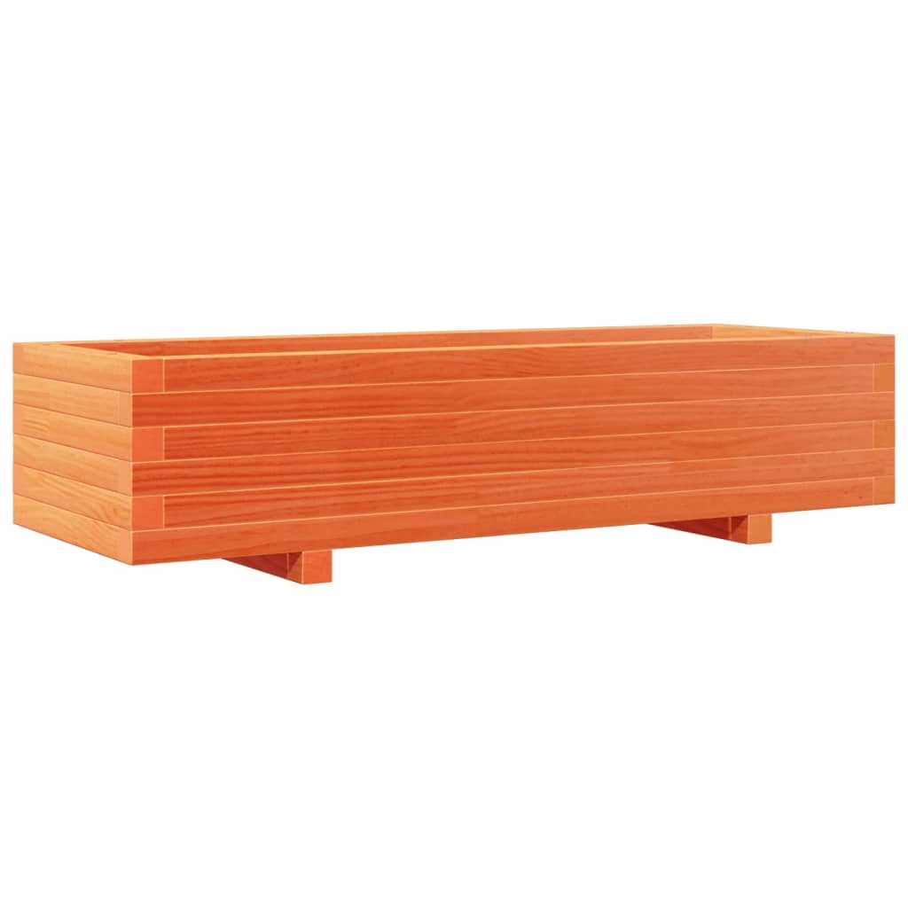 Plantekasse voksbrun 110x40x26,5 cm heltre furu