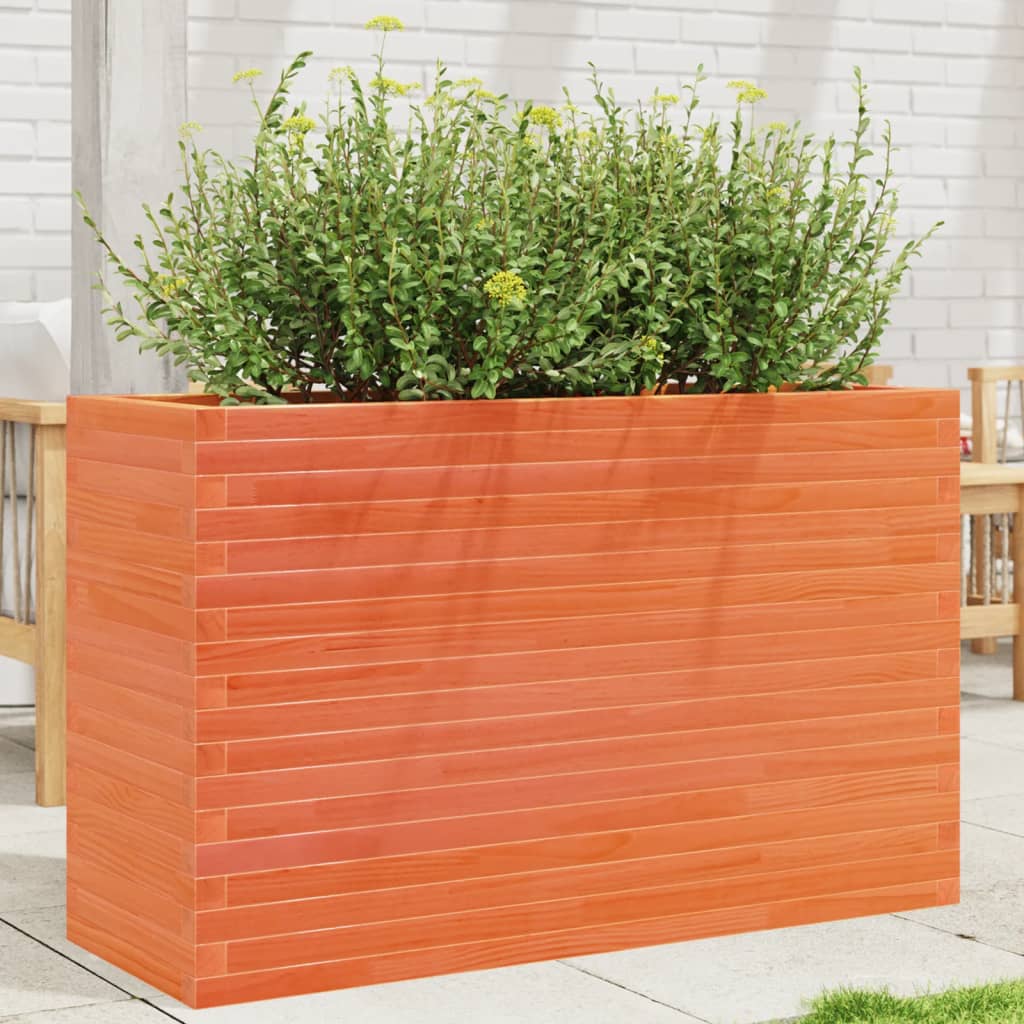 Plantekasse voksbrun 110x40x68,5 cm heltre furu