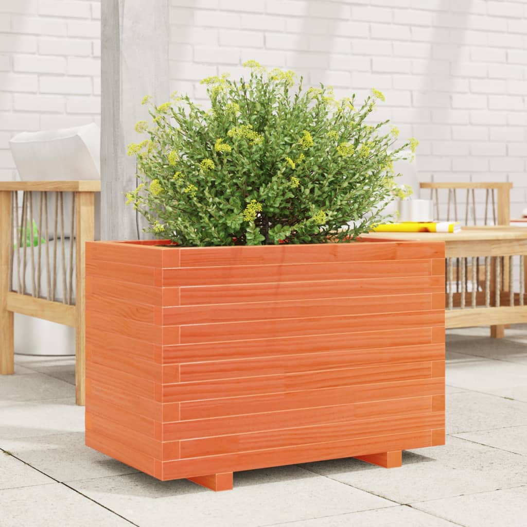 Plantekasse voksbrun 70x40x49,5 cm heltre furu