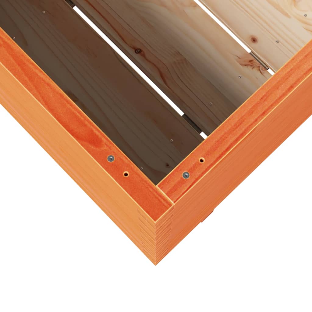 Plantekasse voksbrun 70x40x72 cm heltre furu