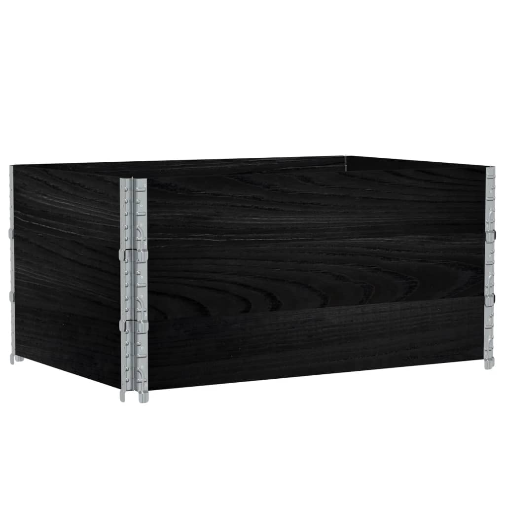 Plantekasse svart 120x80 cm heltre furu