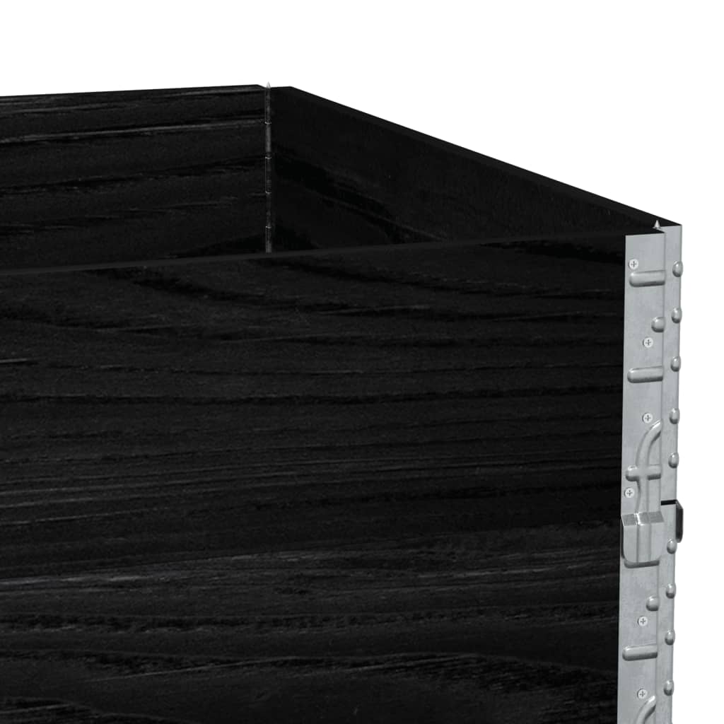 Plantekasse svart 120x80 cm heltre furu