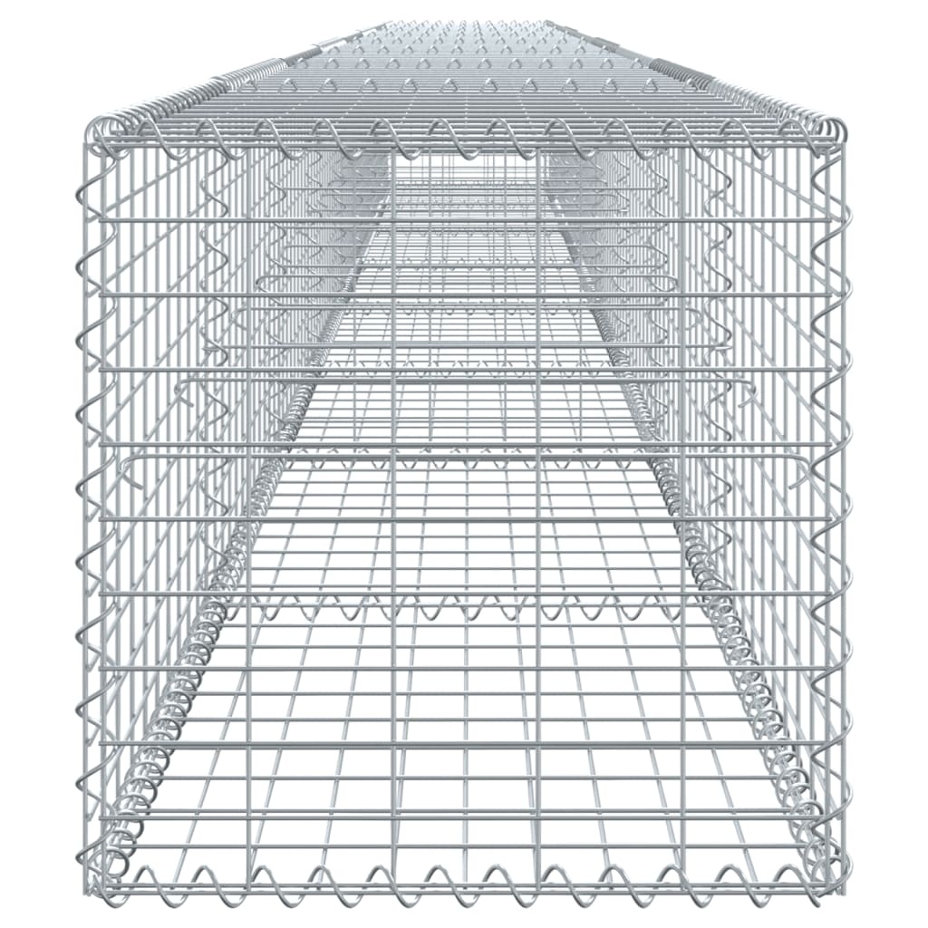 Gabionkurv med deksel 800x50x50 cm galvanisert jern
