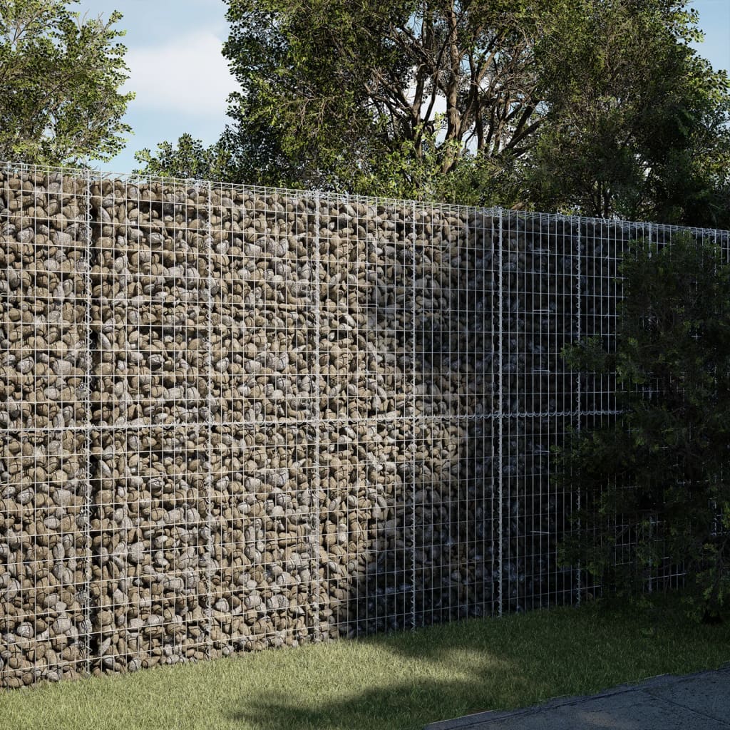 Gabionkurv med deksel 200x50x200 cm galvanisert jern