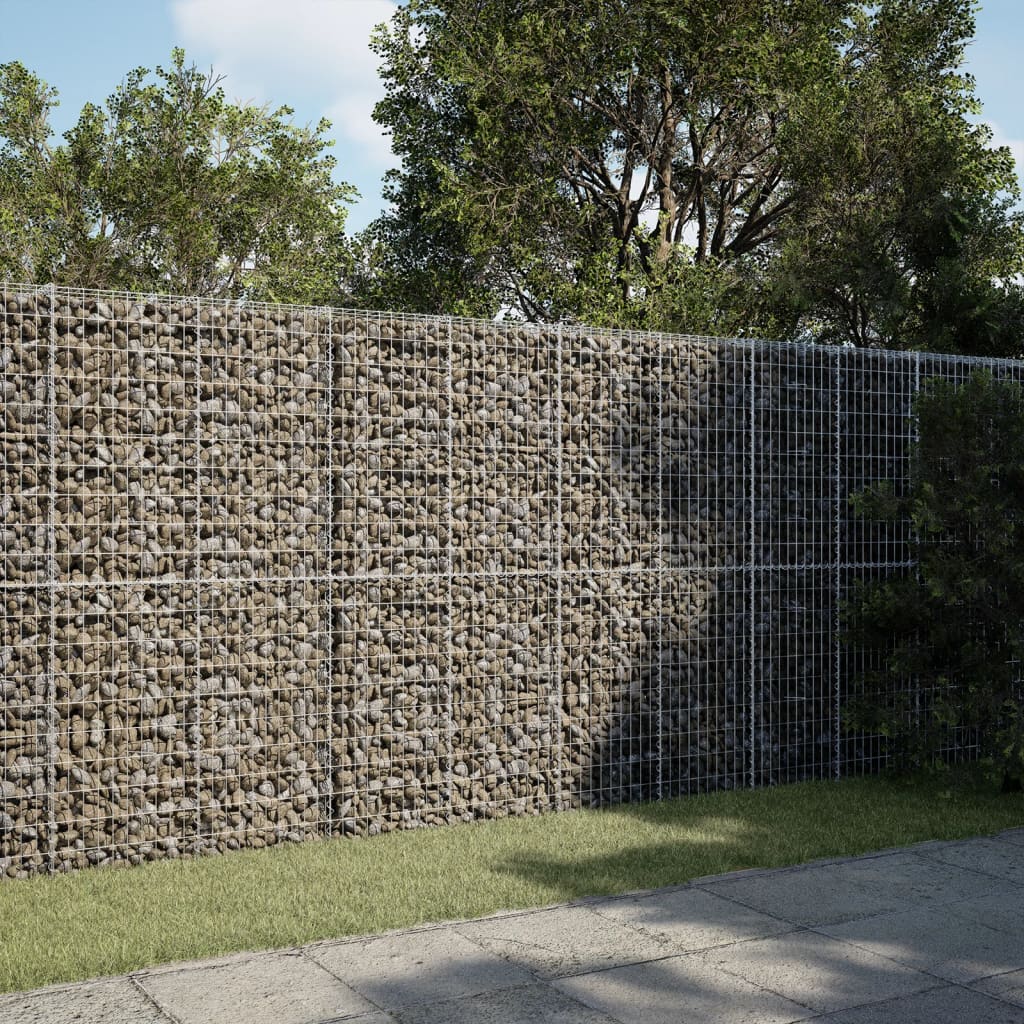 Gabionkurv med deksel 300x50x200 cm galvanisert jern