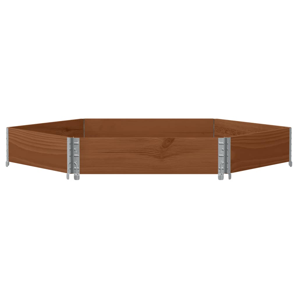 Høybed sekskantet brun 160x160 cm heltre furu