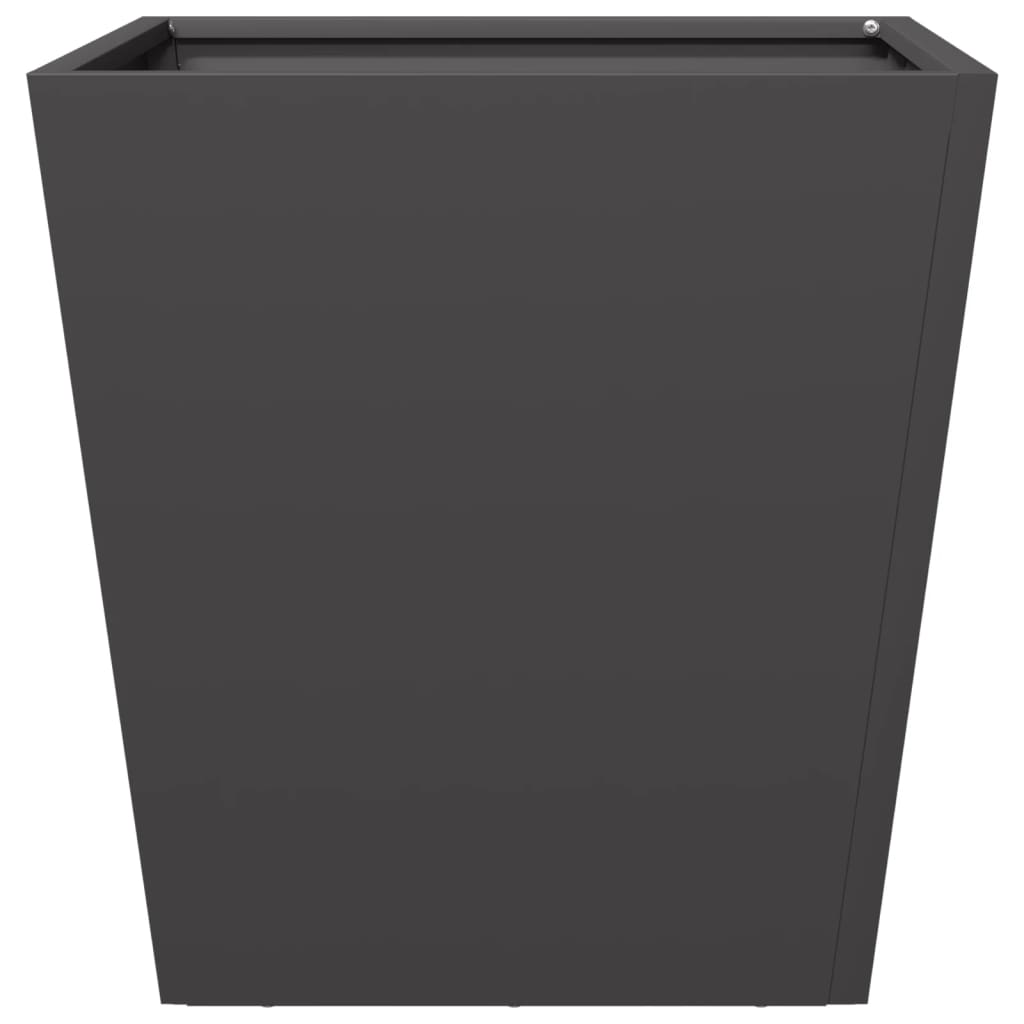 Plantekasser 2 stk svart 40x40x40 cm stål